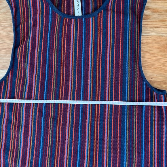 RVCA Knit Shift Dress STRIPED SWEATER DRESS  NWOT multi-color striped Size M - Picture 12 of 12